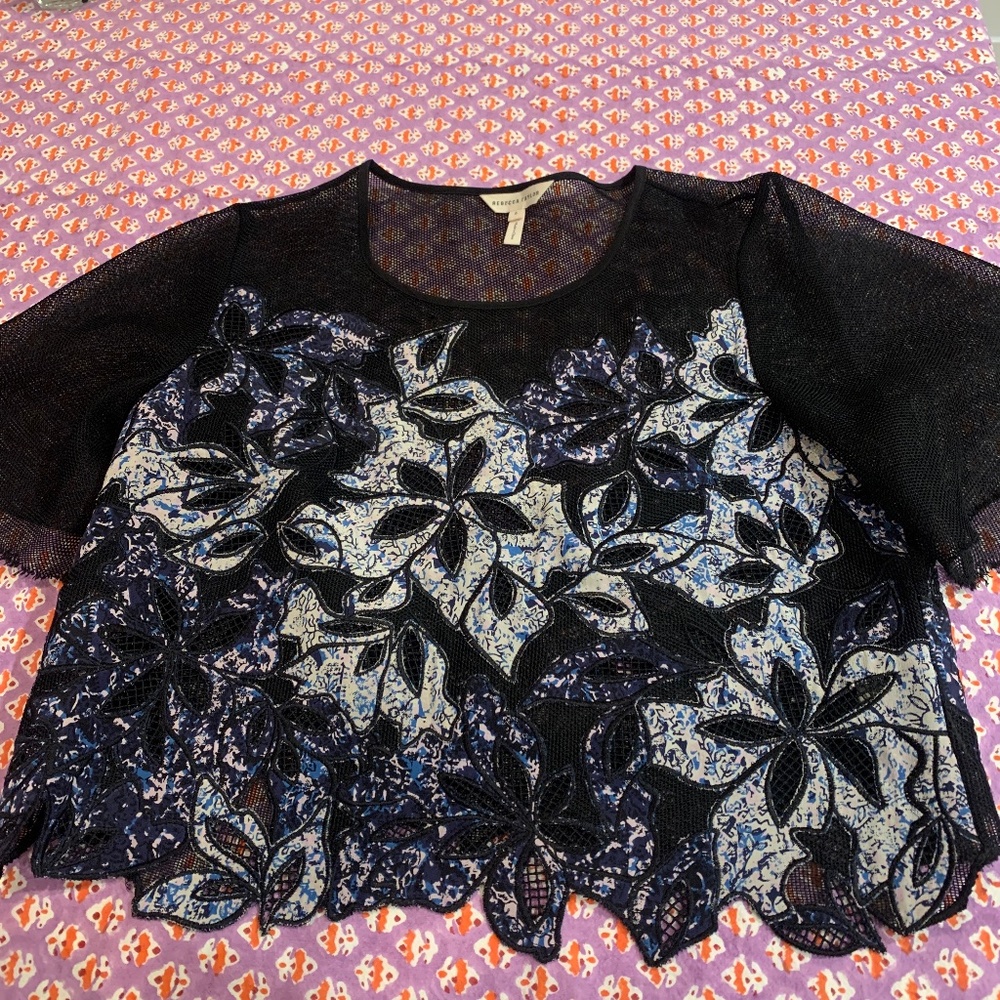 Rebecca Taylor mesh crop top